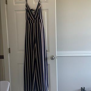 Navy and Tan Jumpsuit